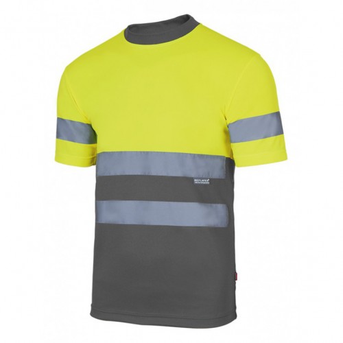 Camiseta técnica bicolor manga corta alta visibilidad Camiseta técnica bicolor manga corta alta visibilidad