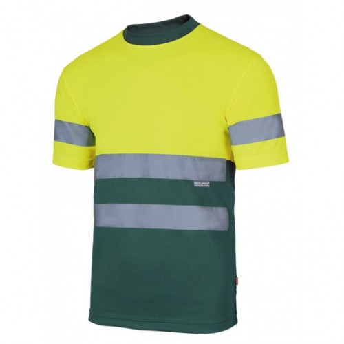 Camiseta técnica bicolor manga corta alta visibilidad Camiseta técnica bicolor manga corta alta visibilidad