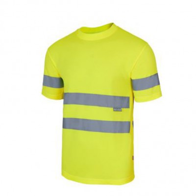Camiseta técnica manga corta alta visibilidad