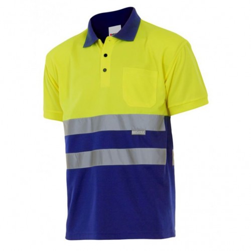 Polo bicolor manga corta alta visibilidad Polo bicolor manga corta alta visibilidad