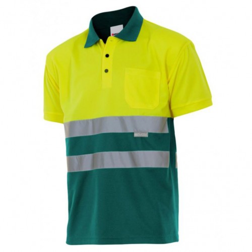 Polo bicolor manga corta alta visibilidad Polo bicolor manga corta alta visibilidad