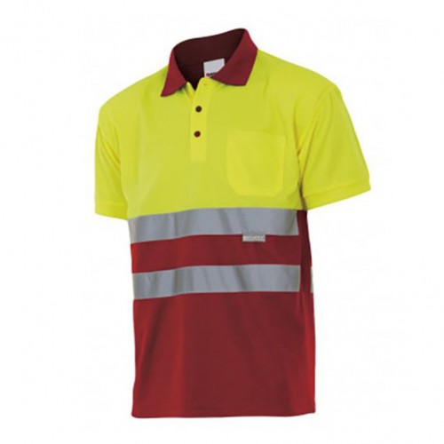 Polo bicolor manga corta alta visibilidad Polo bicolor manga corta alta visibilidad