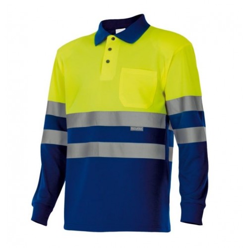 Polo bicolor manga larga alta visibilidad Polo bicolor manga larga alta visibilidad