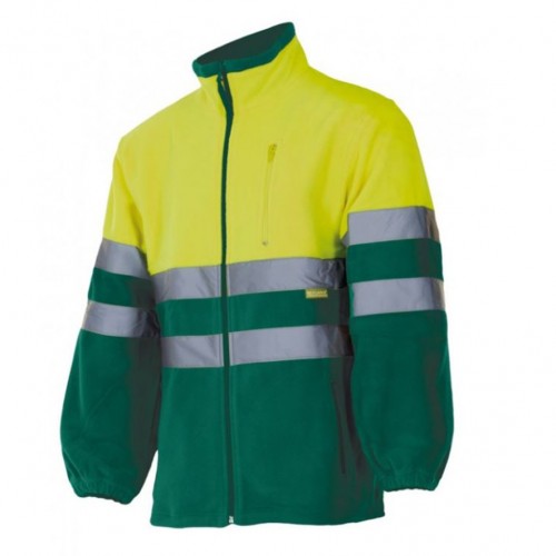 Chaqueta polar bicolor alta visibilidad