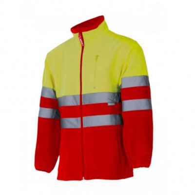 Chaqueta polar bicolor alta visibilidad