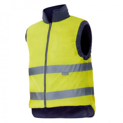 Chaleco acolchado reversible alta visibilidad