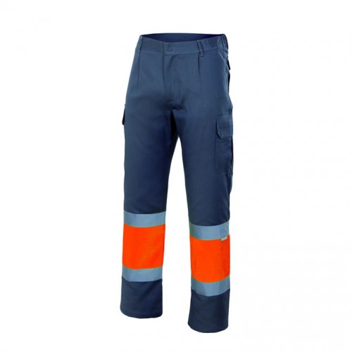 Pantalón bicolor multibolsillos alta visibilidad Pantalón bicolor multibolsillos alta visibilidad