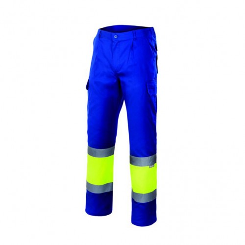 Pantalón forrado bicolor multibolsillos alta visibilidad Pantalón forrado bicolor multibolsillos alta visibilidad