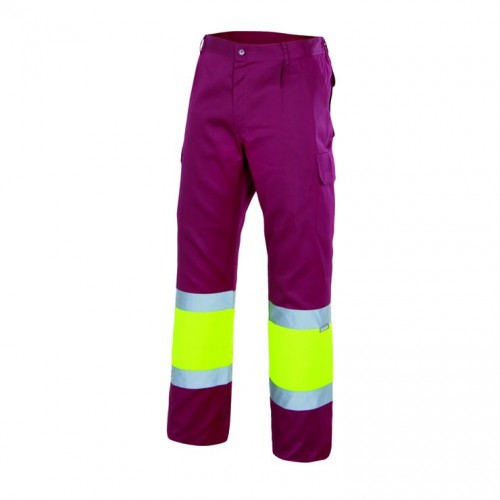 Pantalón forrado bicolor multibolsillos alta visibilidad Pantalón forrado bicolor multibolsillos alta visibilidad