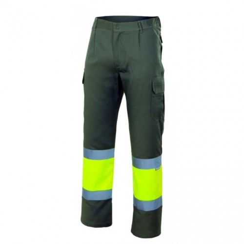 Pantalón forrado bicolor multibolsillos alta visibilidad Pantalón forrado bicolor multibolsillos alta visibilidad