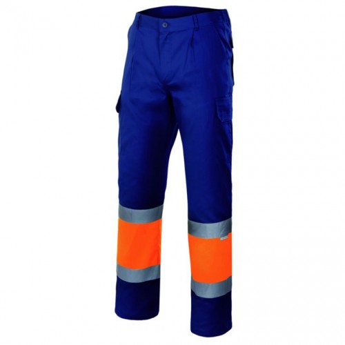 Pantalón forrado bicolor multibolsillos alta visibilidad Pantalón forrado bicolor multibolsillos alta visibilidad