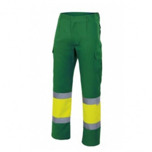 Pantalón forrado bicolor multibolsillos alta visibilidad Pantalón forrado bicolor multibolsillos alta visibilidad