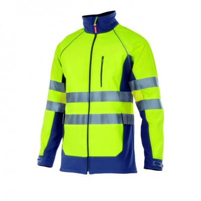 Cazadora soft shell bicolor Alta Visibilidad